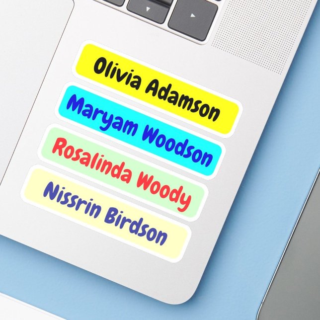 4  Labels - Waterproof Long / Last Name Stickers (long lasting name stickers)