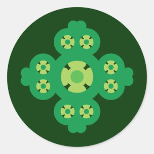 4 Leaf Clover Classic Round Sticker