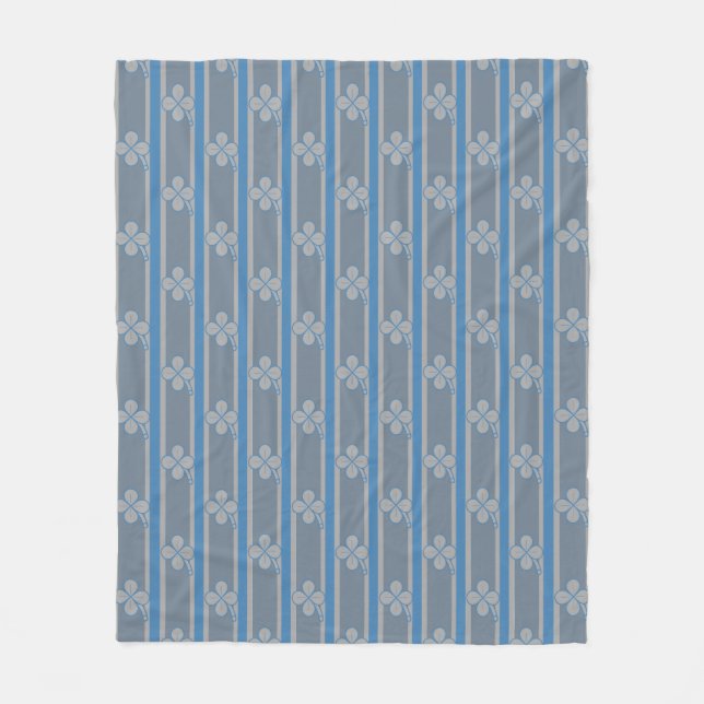 4 Leaf Clover Fleece Blanket (Front)