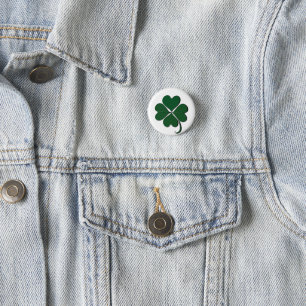 4 Leaf Clover Irish Shamrock 3 Cm Round Badge