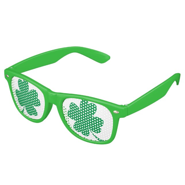 4 Leaf Clover Lucky Irish Party Shades (Angled)