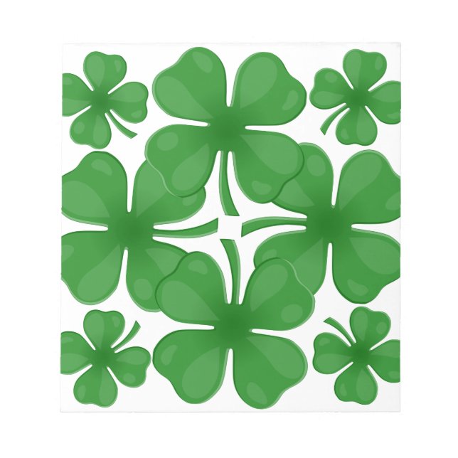 4 leaf clover notepad (Front)