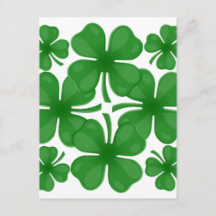 4 leaf clover postcard