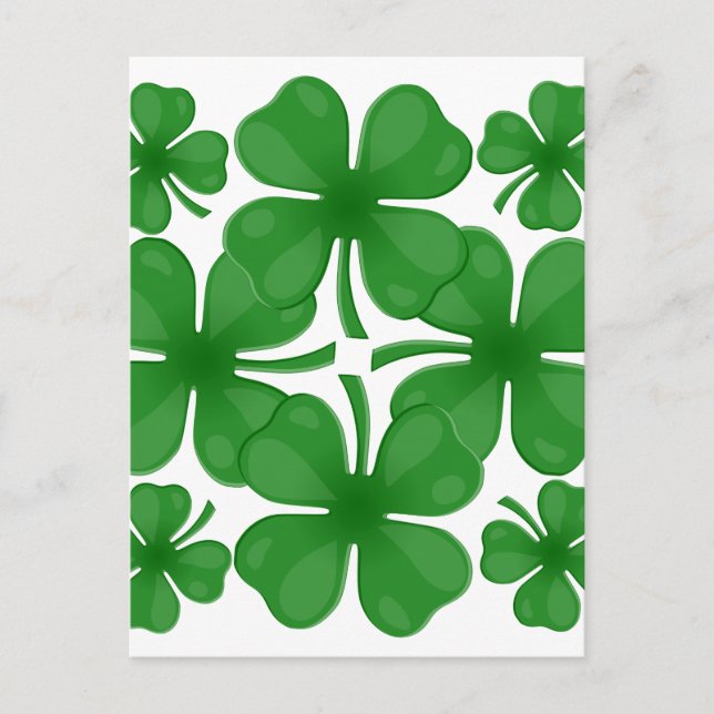 4 leaf clover postcard (Front)