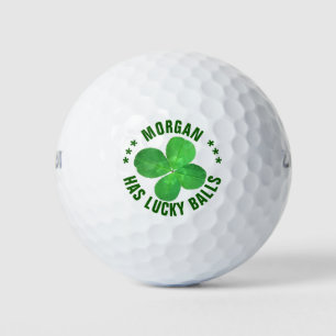 4 Leaf Clover Shamrock Funny Personalised Golf Balls
