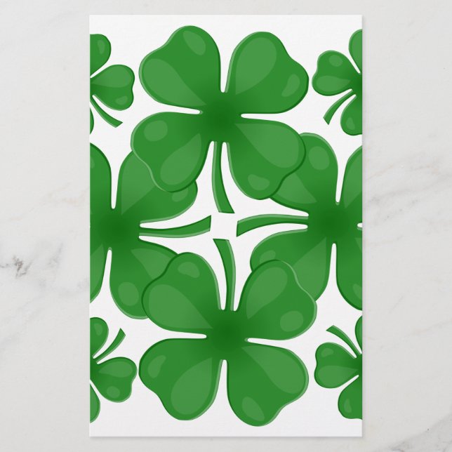 4 leaf clover stationery (Front)