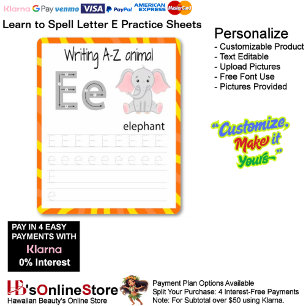 4 Learn To Spell Letter E Teacher Home Schooling