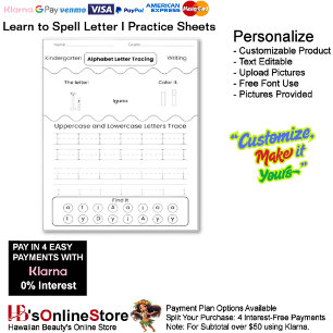 4 Learn To Spell Letter I Teacher Home Schooling