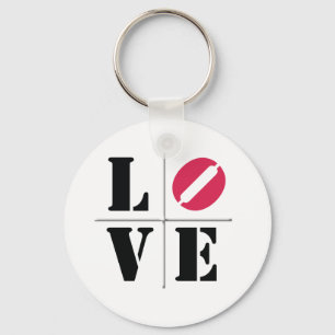 4 Letter Word Love Key Ring