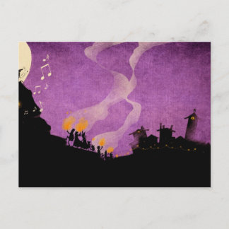 4 Little Monsters - Halloween Night Postcard