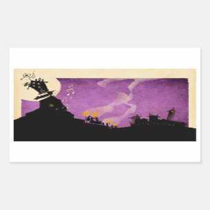 4 Little Monsters - Halloween Night Rectangular Sticker