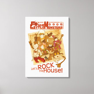 4 Little Monsters - Let's Rock the House Canvas Print