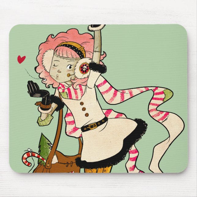 4 Little Monsters - Nessa Holiday Mouse Pad (Front)