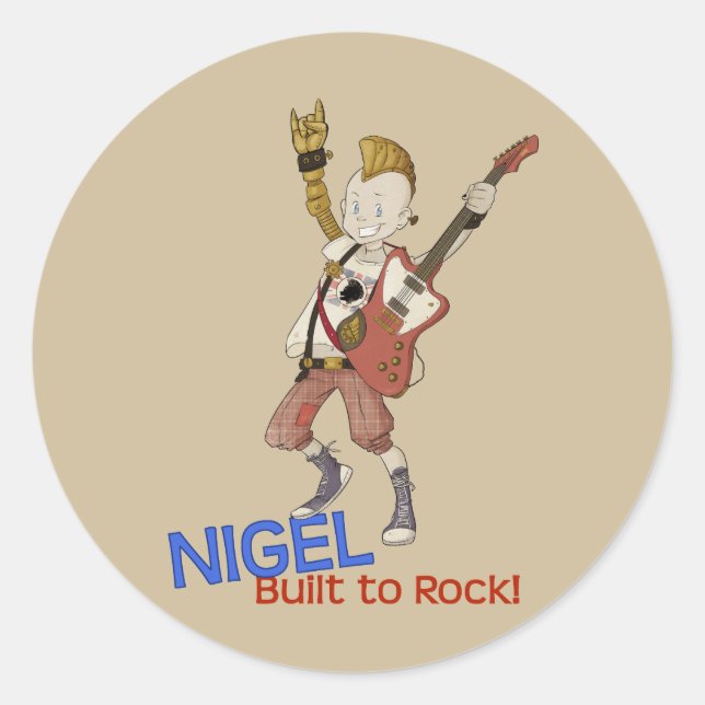 4 Little Monsters - Nigel Classic Round Sticker (Front)