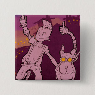 4 Little Monsters - Night Music 15 Cm Square Badge