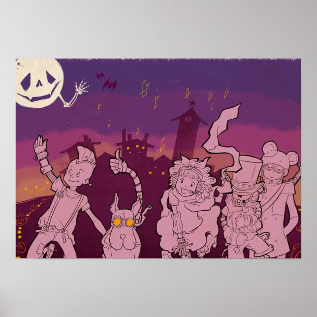 4 Little Monsters - Night Music Poster (Front)