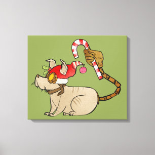 4 Little Monsters - Tesla Holiday Logo Canvas Print