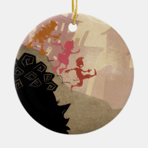 4 Little Monsters - Walking Through Town Ceramic Tree Decoration