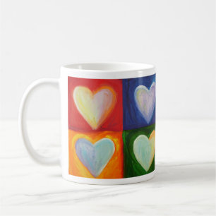 4 Love Hearts Art Custom Coffee Mug