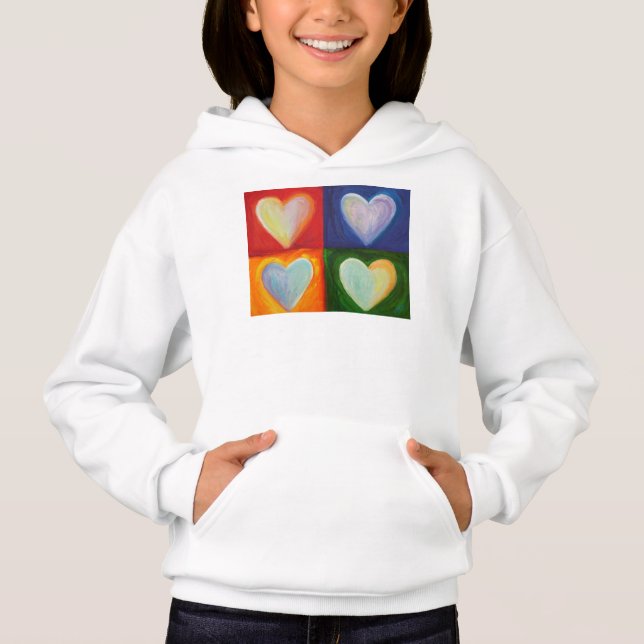 4 Love Hearts Art Custom Hoodie Sweatshirt (Front)
