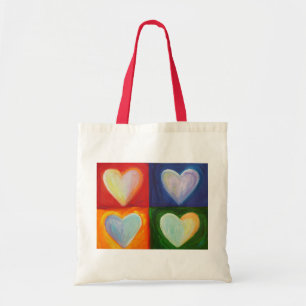 4 Love Hearts Art Inspirational Tote Bag