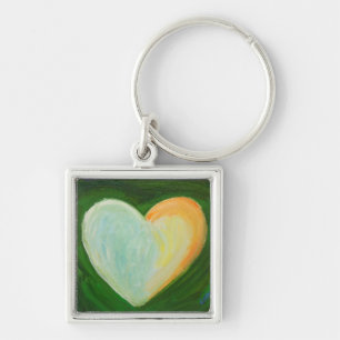 4 Love Hearts Hearts Pendant Art Keychain Charm