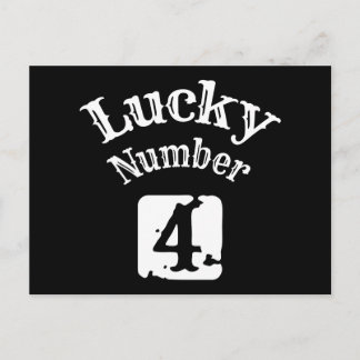 4 - Lucky Number 4 Luck Postcard