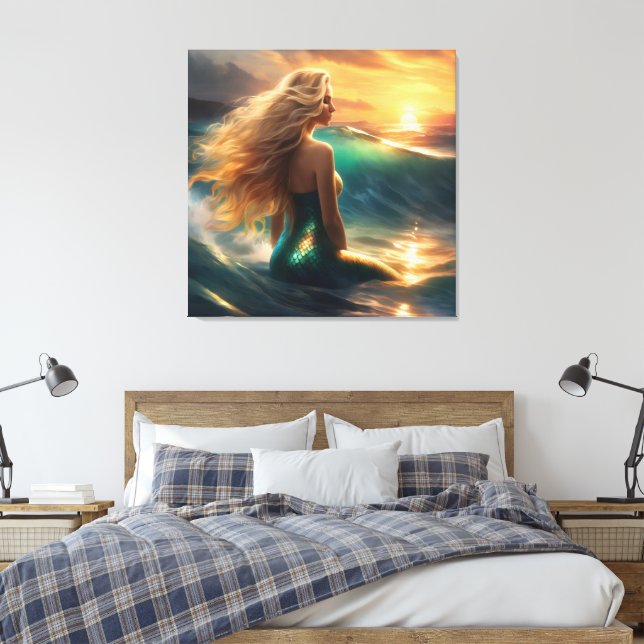 #4  Mermaid Life  Canvas Print (Insitu(Bedroom))