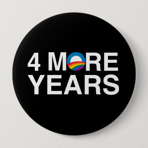 4 MORE YEARS 10 CM ROUND BADGE