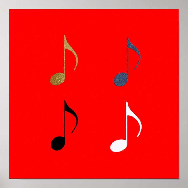 4 music notes decor (Front)