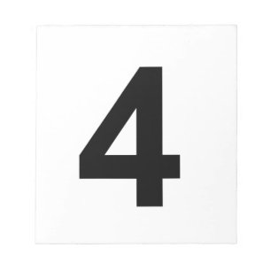 4 - number four notepad