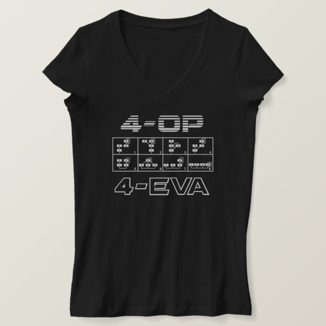 4-OP 4-EVA - 4-Operator FM Synthesis Tee (Design Front)
