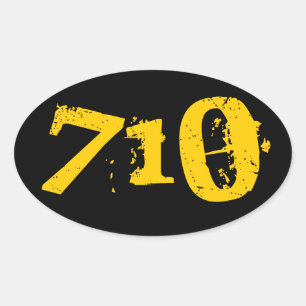 4 Pack -710 Oil Sticker Round
