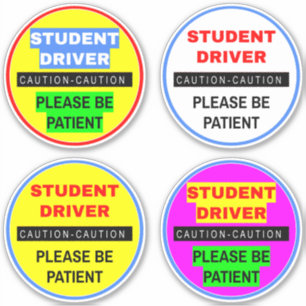 (4-Pack Novice Student Driver Signs) Patience 