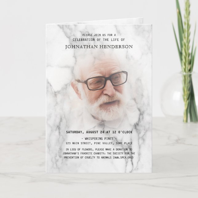 4-Page Funeral/Memorial Service Invitation (Front)