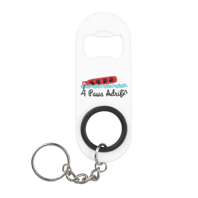 4 Paws Adrift Bottle Opener Key Chain (Front)