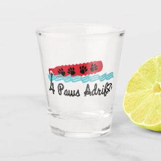 4 Paws Adrift Shot Glass