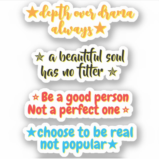 4 Personality Quotes | Motivational Inspirational (Front)