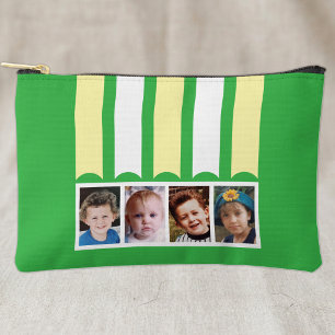 4 photo add name white green yellow accessory pouch