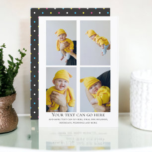 4 Photo and spotty dot back template