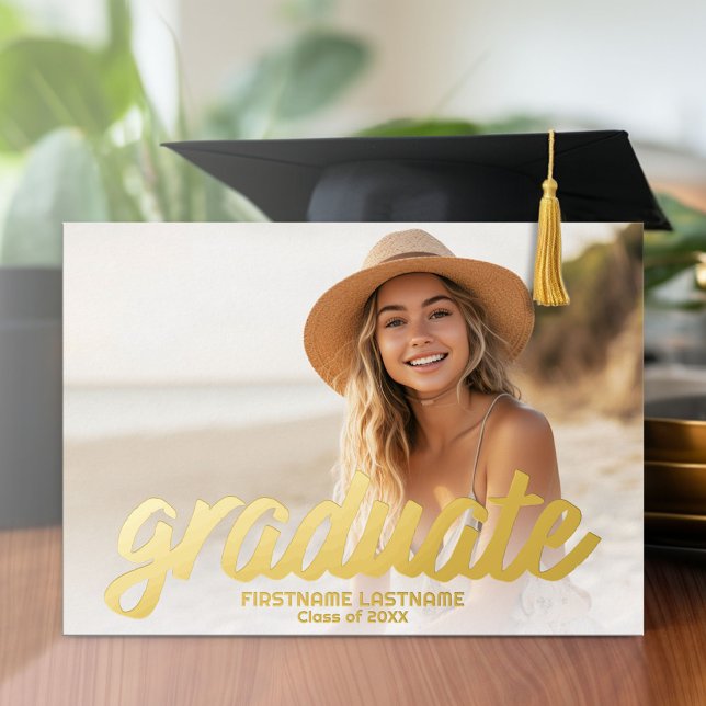 4 Photo Announcement Graduation Party Invitation (Graduation Party Invitation with Multiple Photos)