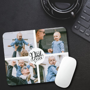 4 Photo Best Dad Ever Mouse Pad