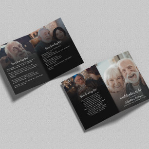 4-Photo Celebration of Life / Funeral / Memorial Programme