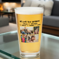 4 photo collage and personalized text photo gift