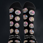4 Photo Collage and Text Custom Personalised Socks<br><div class="desc">4 Photo Collage Template Make Your Own Fun pair of socks - featuring your own custom words,  perfect for gift ideas for yourself or others - socks from Ricaso - available in different colours in store,  step out in personalised style</div>