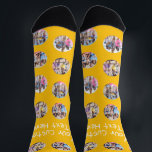 4 Photo Collage and Text Custom Personalised Socks<br><div class="desc">4 Photo Collage Template Make Your Own Fun pair of socks - featuring your own custom words,  perfect for gift ideas for yourself or others - socks from Ricaso - available in different colours in store,  step out in personalised style</div>