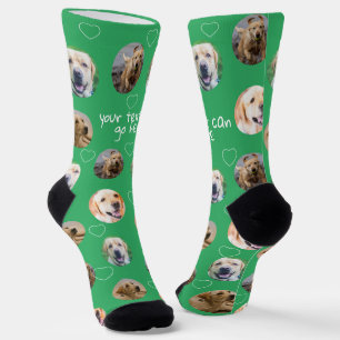 4 Photo collage and text template custom made Socks