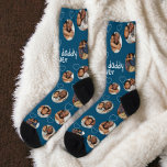 4 Photo Collage Best Daddy Ever Socks<br><div class="desc">4 Photo Collage Template Make Your Own Fun pair of socks - featuring the words 'Best Daddy Ever' perfect for fathers day or any day to show how much you love your father - socks from Ricaso - With scattered love heart details - available in different colours in store</div>