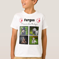 4 photo collage - customised memory for boys