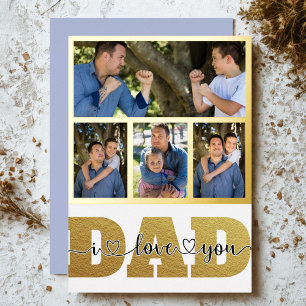 4 Photo Collage Dad Children Photos I Love You Dad